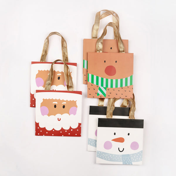 Set of 6 Gift Bags | Christmas Characters