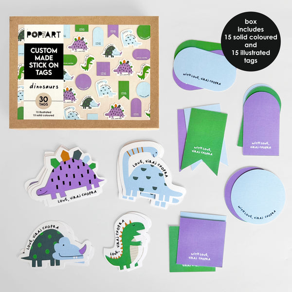 Stick On Tags | Dinosaurs
