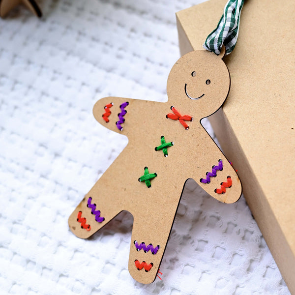 Mini Craft | Gingerbread Man Lacing Ornament