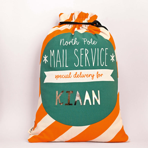 Personalised Sack | North Pole Candy Stripes
