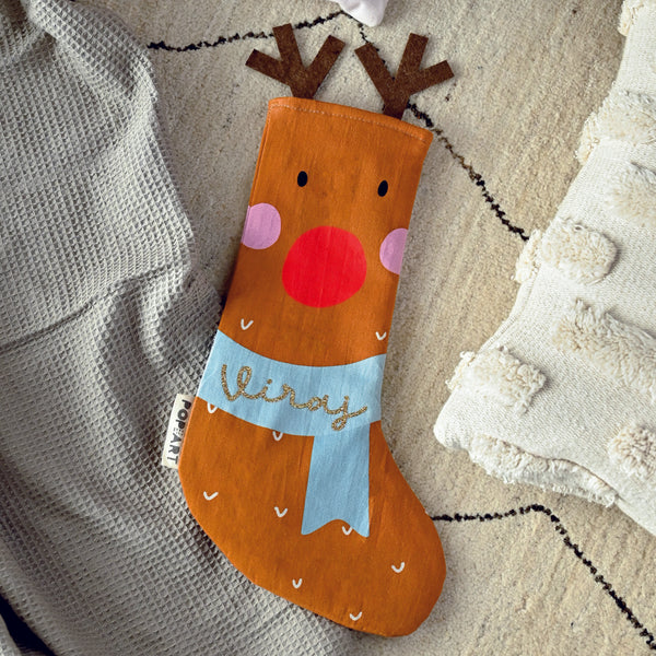 Personalised Stocking | Reindeer