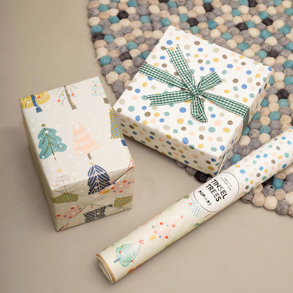 10 Co-ord Gift Wraps | Tinsel Trees