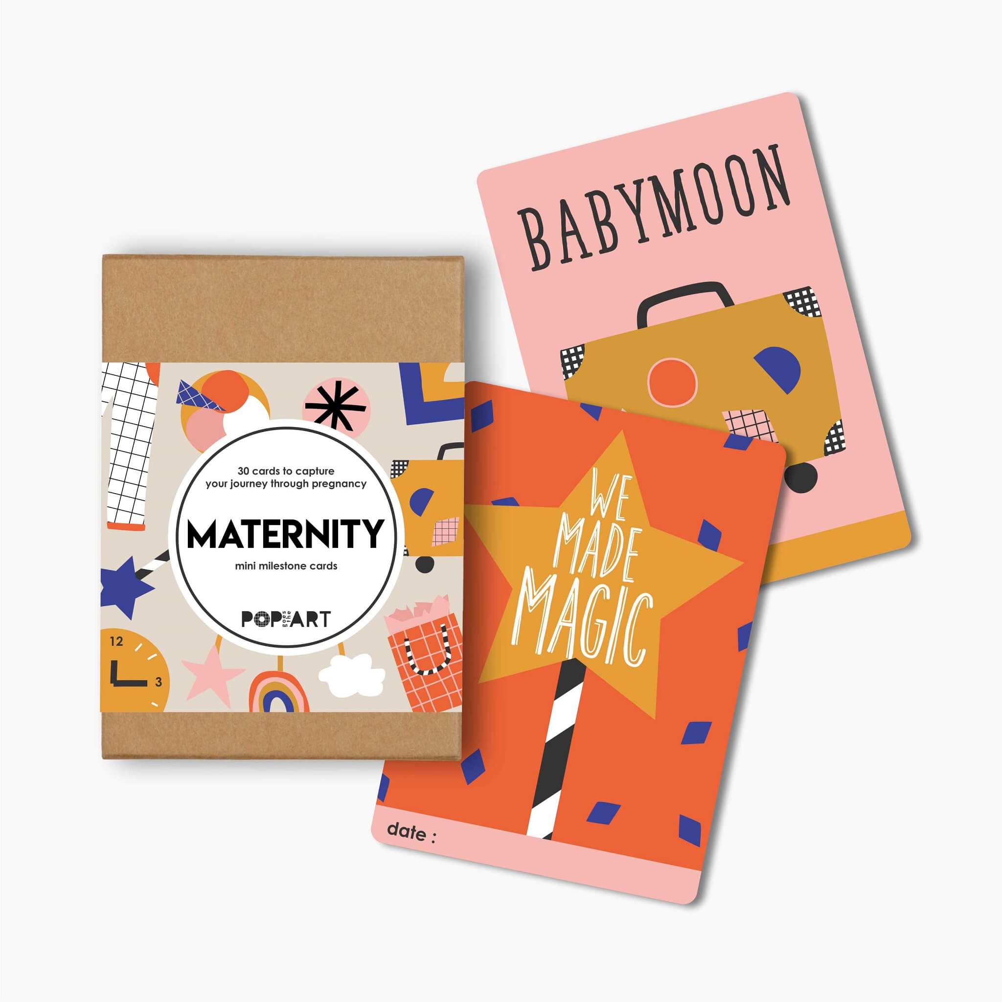 Mini Milestone Cards | Maternity (box of 30 cards) – Pop Goes the Art