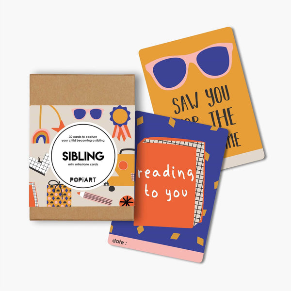 Mini Milestone Cards | Sibling (box of 30 cards)