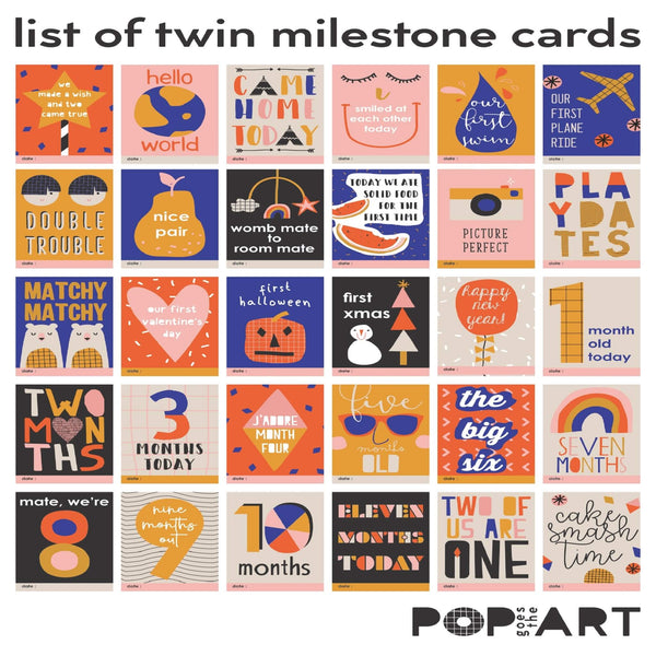 Milestone Cards | Twin (box of 30 cards)